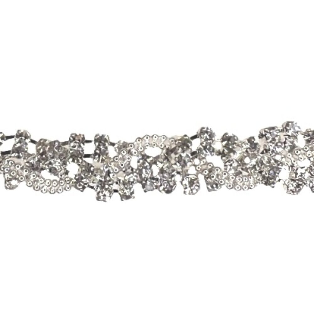 🚨CLEARANCE! Braided Cubic Zirconia and Silver Adjustable Sparkly Bracelet